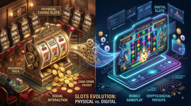 Bandingkan mesin slot fisik kasino vs slot digital